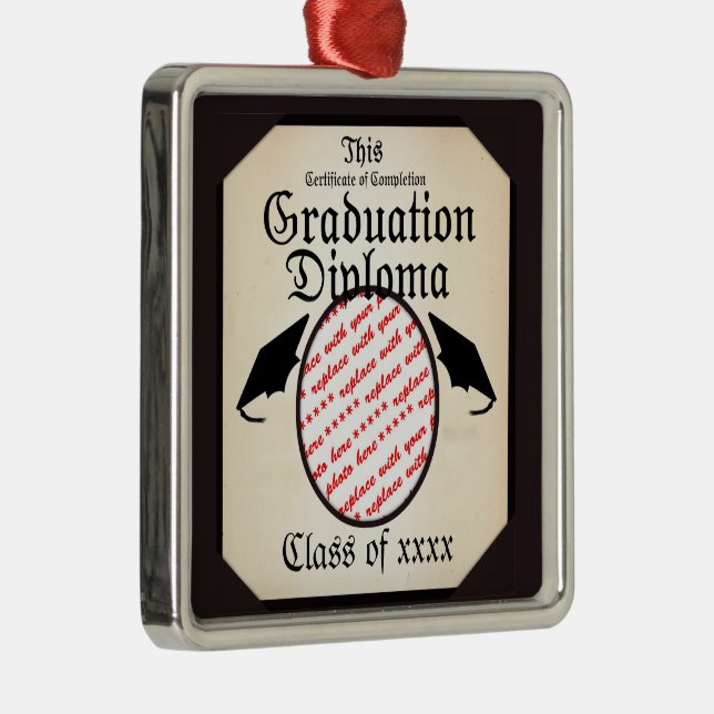 Graduation Diploma Photo Frame Metal Tree Decoration (Right)