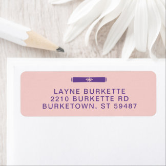 Graduation Diploma Pink & Purple Return Address