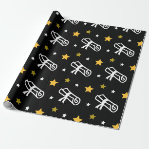 Graduation diploma wrapping paper pattern