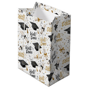 Graduation Diplomas with Well Done Text Medium Gift Bag