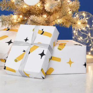 Graduation diplomas wrapping paper pattern