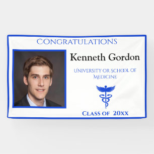 Graduation Doctor Caduceus Purple NYU University Banner