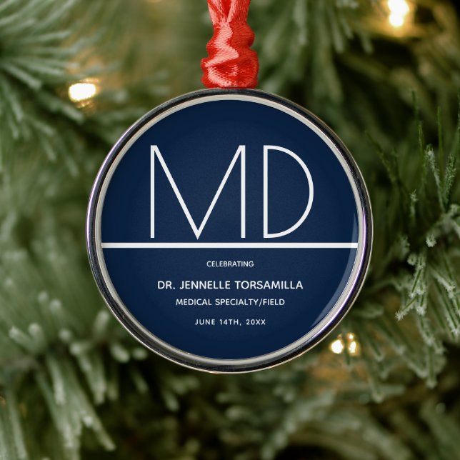 Graduation Doctor MD Keepsake Metal Tree Decoration (Tree)