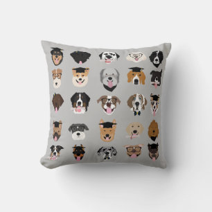 Graduation Dog Face Cushion