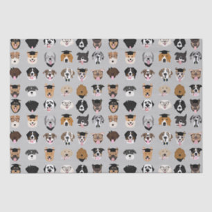 Graduation Dog Face Tissue Paper