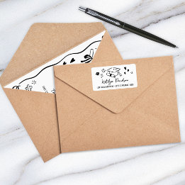 Graduation Doodle Return Address Label