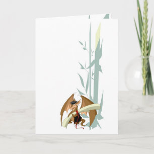 Graduation Dragon with Bamboo Greeting Card