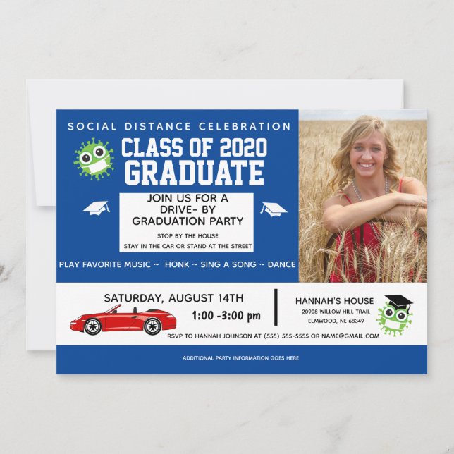 Graduation Drive By Parade, Graduation Party Announcement (Front)