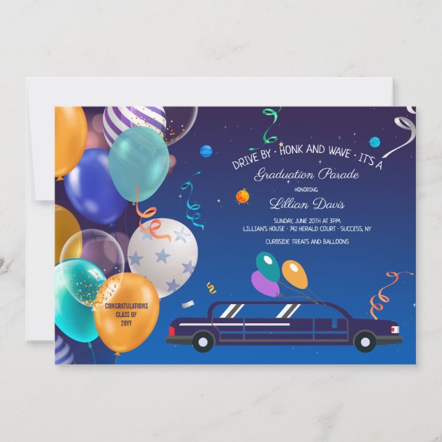 Graduation Drive Through Parade Invitation (Front)