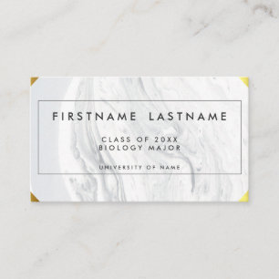 Graduation Elegant Marble Calling Card