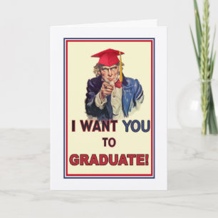 Graduation Encouragement, Uncle Sam Giving Orders Card