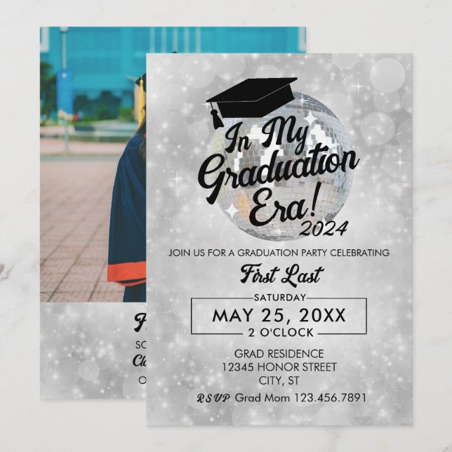 Graduation Era Graduation Party Invitation (Front/Back)