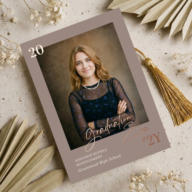 Graduation Era Minimal Graduate Photo Announcement (Graduation Era Minimal Graduate Photo Announcement)