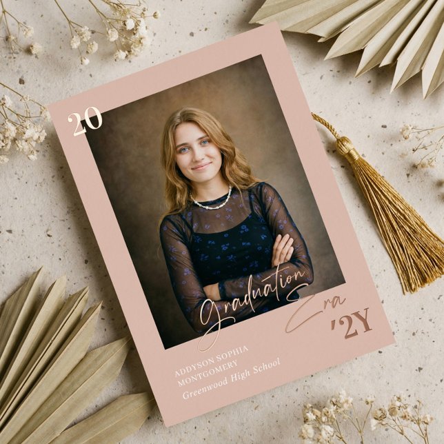 Graduation Era Minimal Graduate Photo Announcement (Graduation Era Minimal Graduate Photo Announcement)