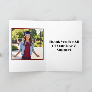 Graduation (Evergreen/Female) Thank You Card