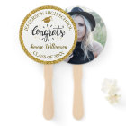 Graduation Fan Chic Gold Custom Graduate Photo