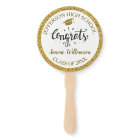 Graduation Fan Chic Gold Custom Graduate Photo
