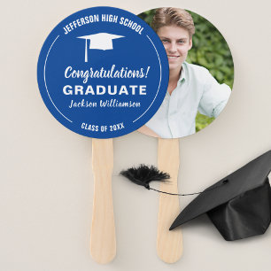 Graduation Fan Your School Color Graduate Photo
