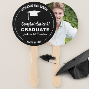 Graduation Fan Your School Colour Graduate Photo