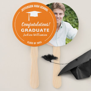 Graduation Fan Your School Colour Graduate Photo