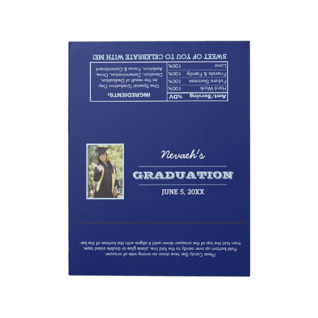 Graduation Favour XL Candy Wrappers  Notepad (Rotated)