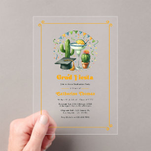 Graduation Fiesta Party Acrylic Invitations