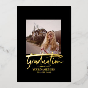 Graduation Foil Invitation Cards