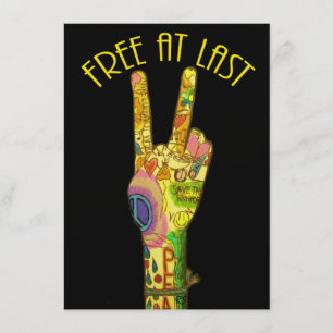 Graduation Free at Last Invitation