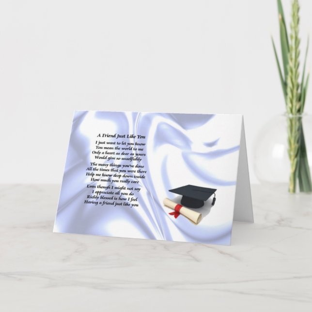 Graduation - Friend Poem Card (Front)