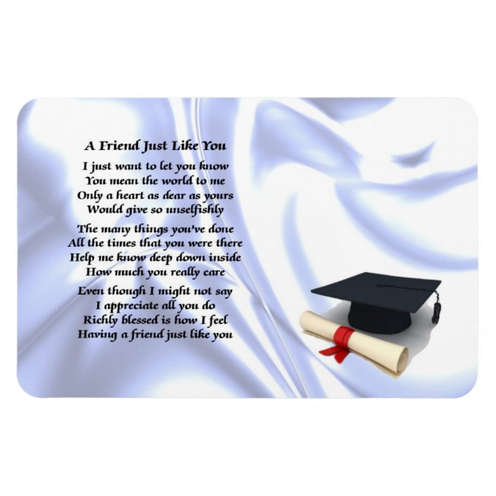 Graduation Friend Poem Magnet | Zazzle.co.uk