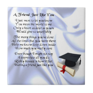 Graduation Friend Poem Tile