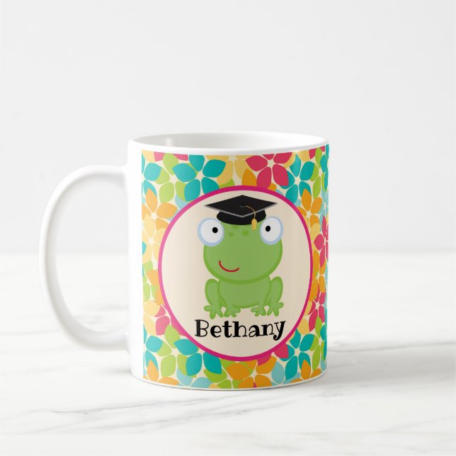 Graduation Frog Grad Gift Idea Coffee Mug (Left)