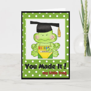 Graduation Frog School Teacher Greeting Card 2