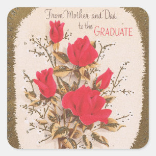 Graduation from Mum and Dad Square Sticker