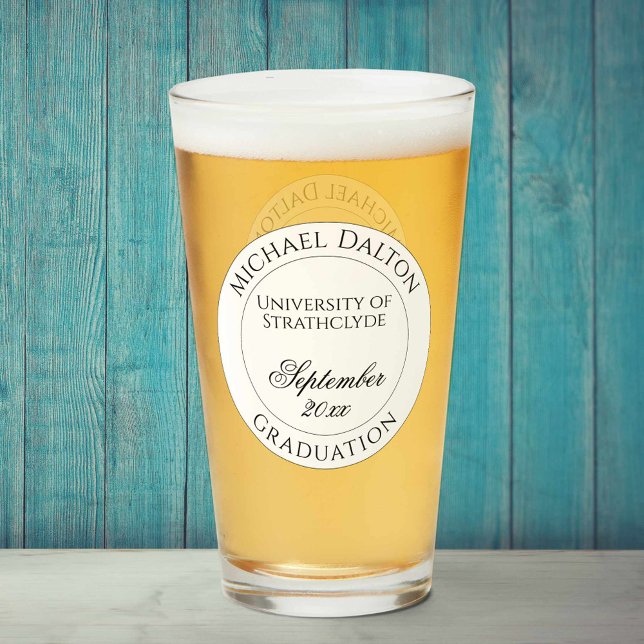 Graduation from University or College Personalised Glass (Creator Uploaded)