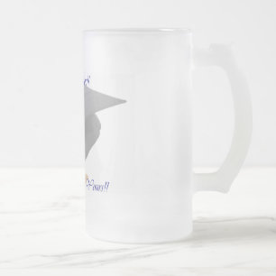 Graduation Frosted Glass Beer Mug