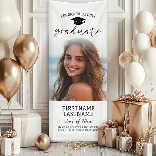 Graduation Full Photo - Vertical Custom Text Banner