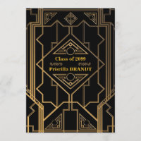Graduation, Gatsby style, Red Carpet style, Black