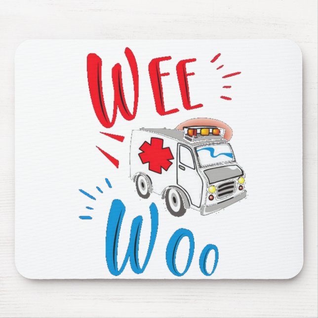 graduation gift, ambulance, patient mouse mat (Front)