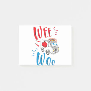 graduation gift, ambulance, patient post-it notes