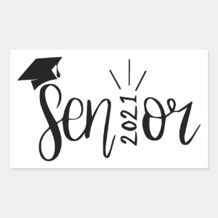 Graduation Gift, Class Of 2021, Senior 2021 Rectangular Sticker