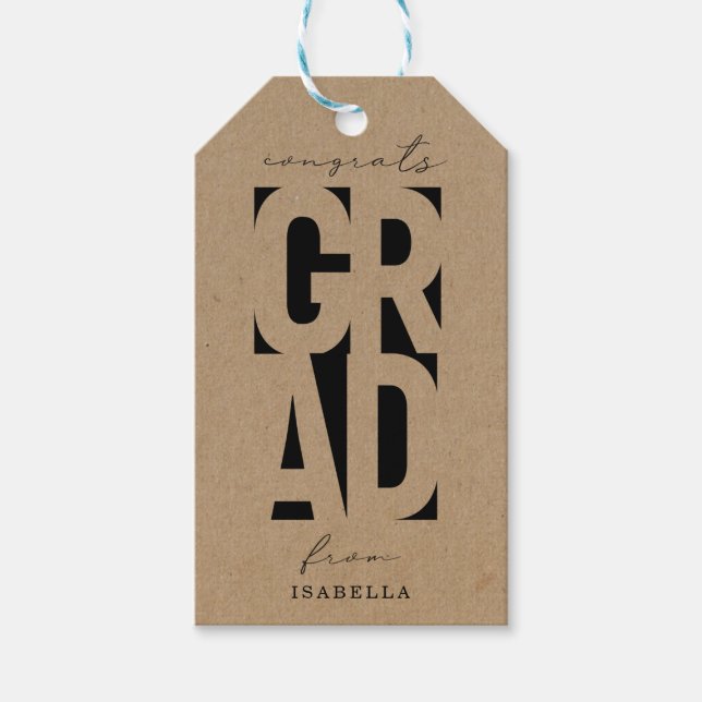 Graduation Gift Favour Tag (Front)
