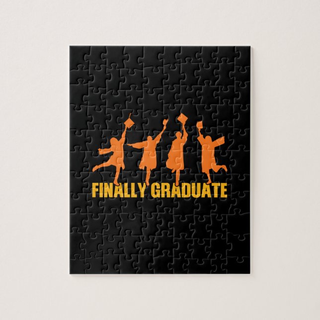 Graduation Gift | Finally Graduate Jigsaw Puzzle (Vertical)
