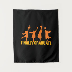 Graduation Gift Finally Graduate Tapestry