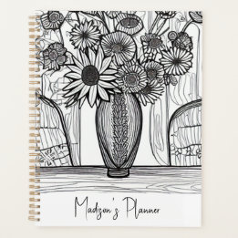 Graduation Gift for Her Floral Art Undated Planner