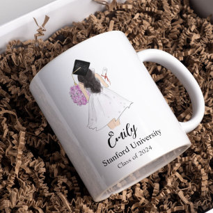 Graduation gift, grad cap, cards Two-Tone coffee mug
