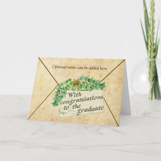 Graduation Gift Money Enclosure Card (Front)