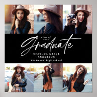 Graduation gift multi photo modern elegant script