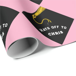 Graduation Gift Pink Wrapping Paper