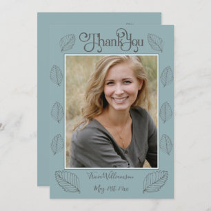 Graduation Gift Thank You Card Grad Photo Portrait